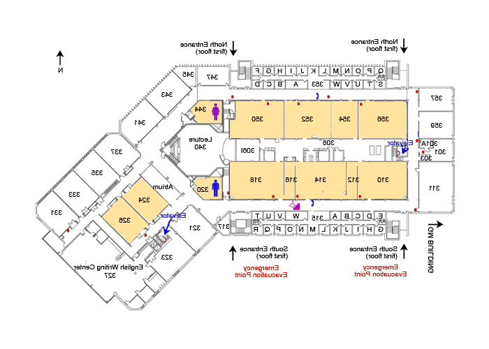 Crane Liberal Arts & Science third floor map