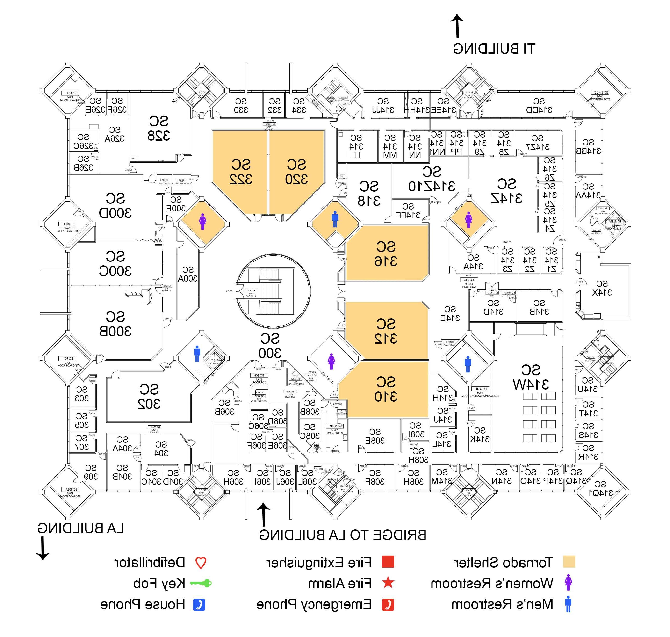 Student Center Building third floor map